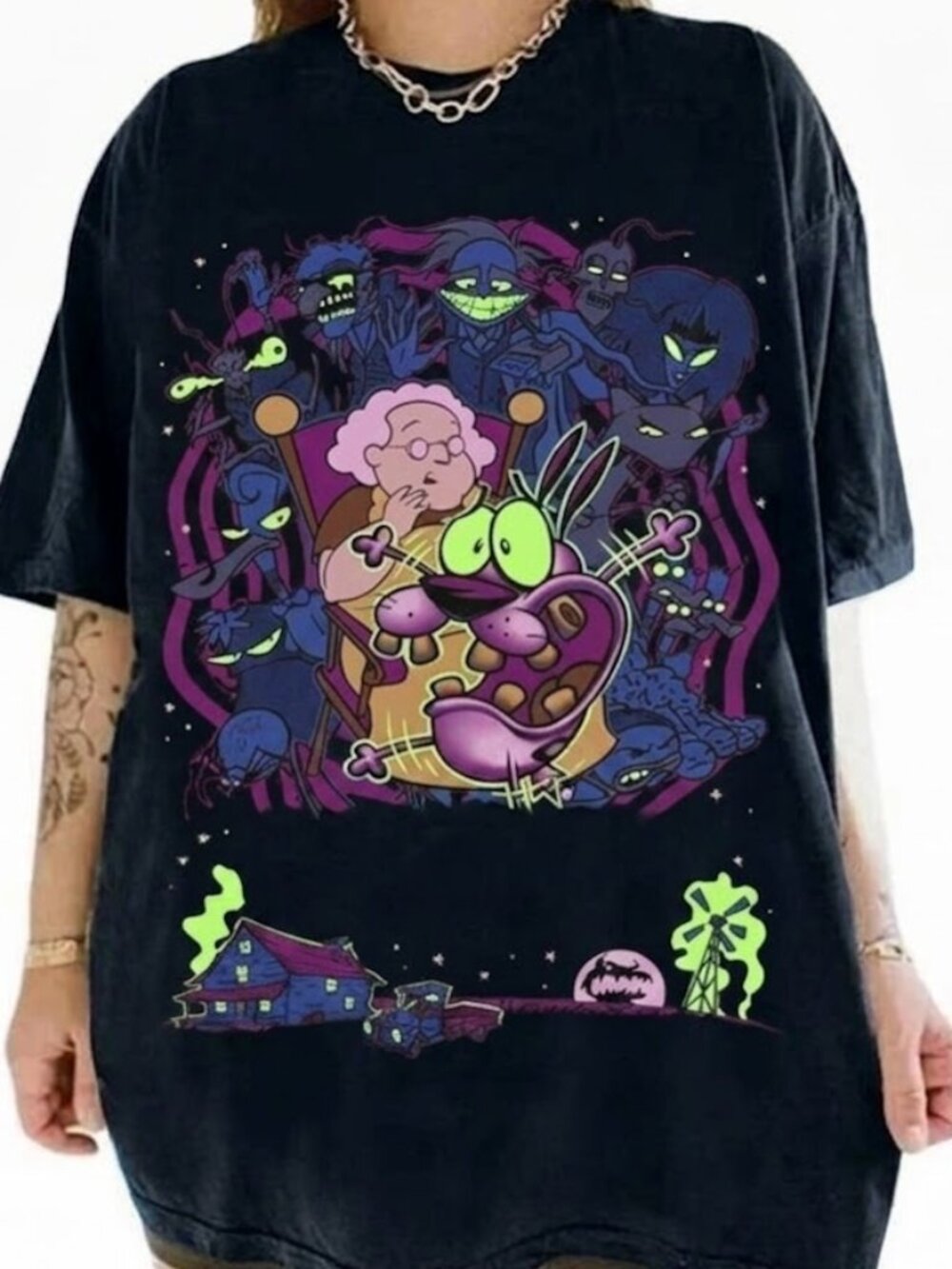 Vintage 90s Cartoon Dog Graphic Tee, Retro Streetwear Shirt